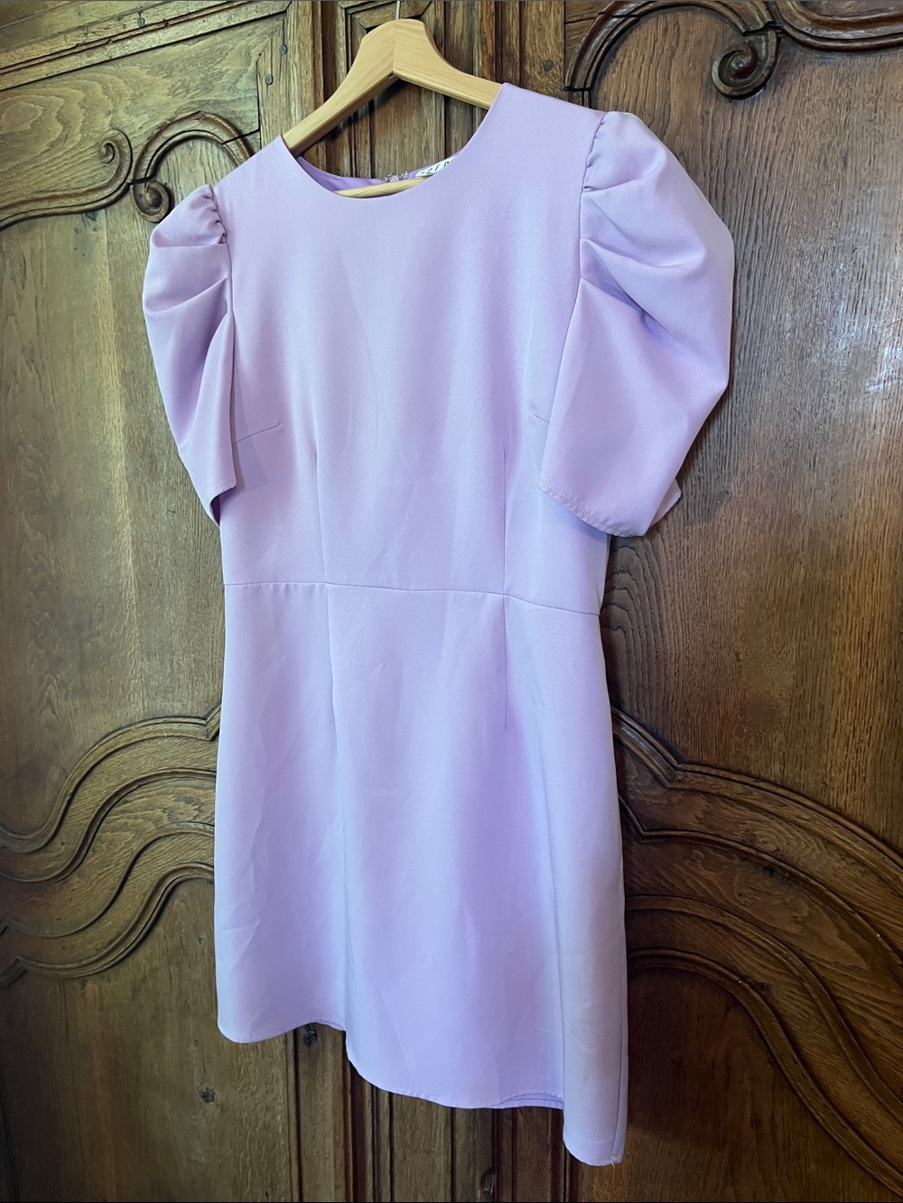 TCEC LILAC PUFF SLEEVE FITTED MINI DRESS - Picture 4 of 9
